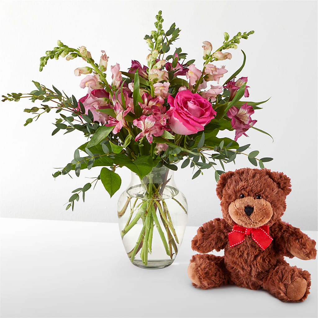 Happily Ever After Bouquet & Bear Set – Coatesville Flower Shop, Coatesville PA