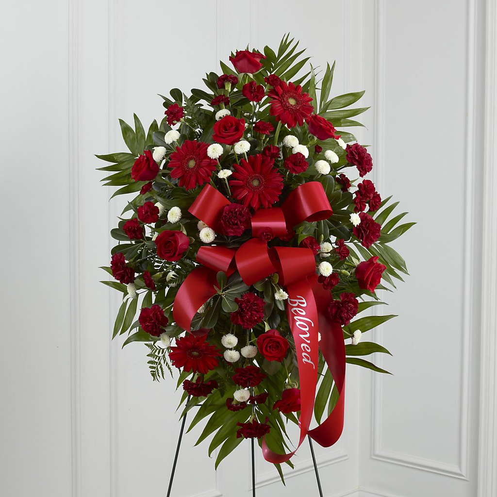 Treasured Memories Standing Spray – Coatesville Flower Shop, Coatesville PA
