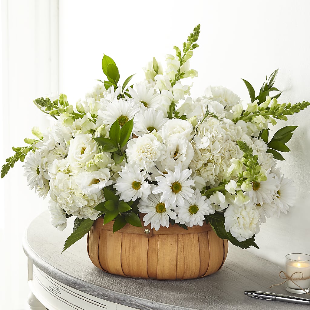 Pure Ivory Basket – Coatesville Flower Shop, Coatesville PA