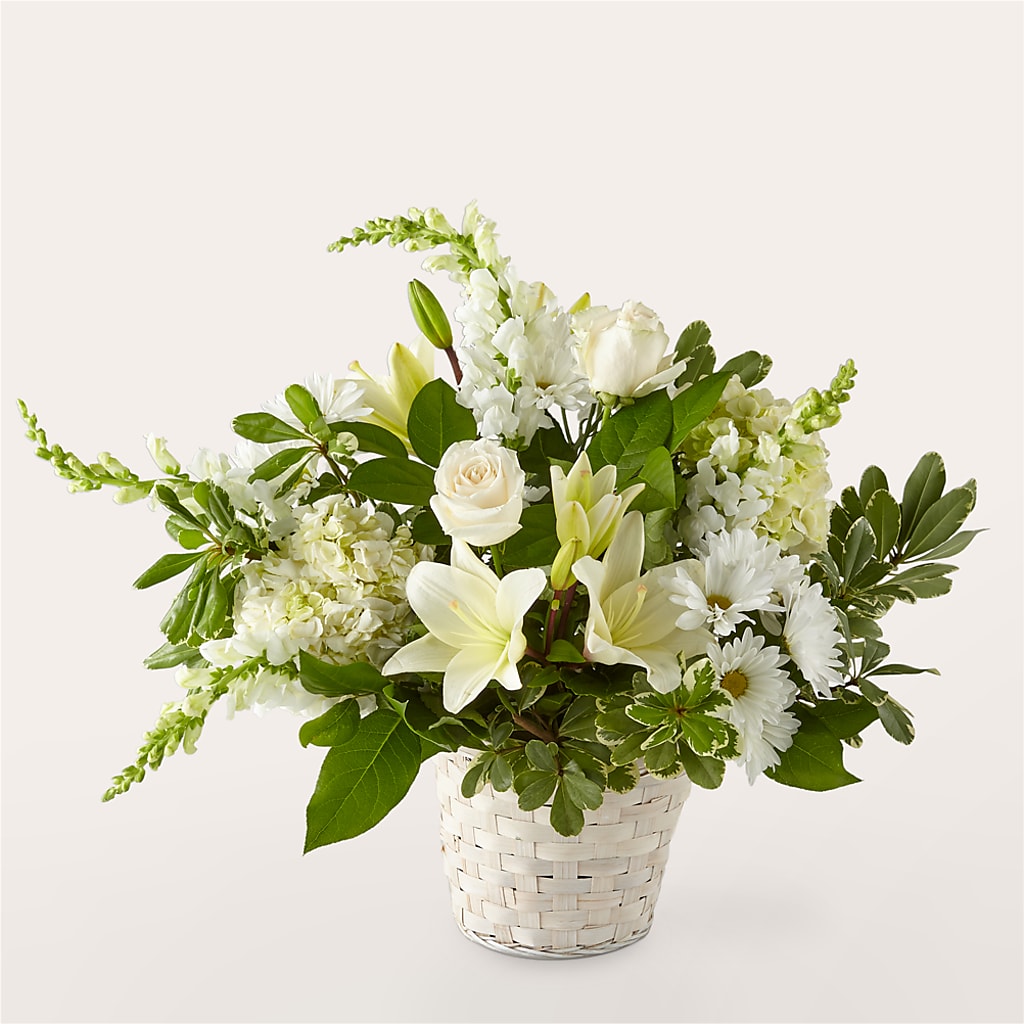 Ivory Elegance Floral Basket – Coatesville Flower Shop, Coatesville PA