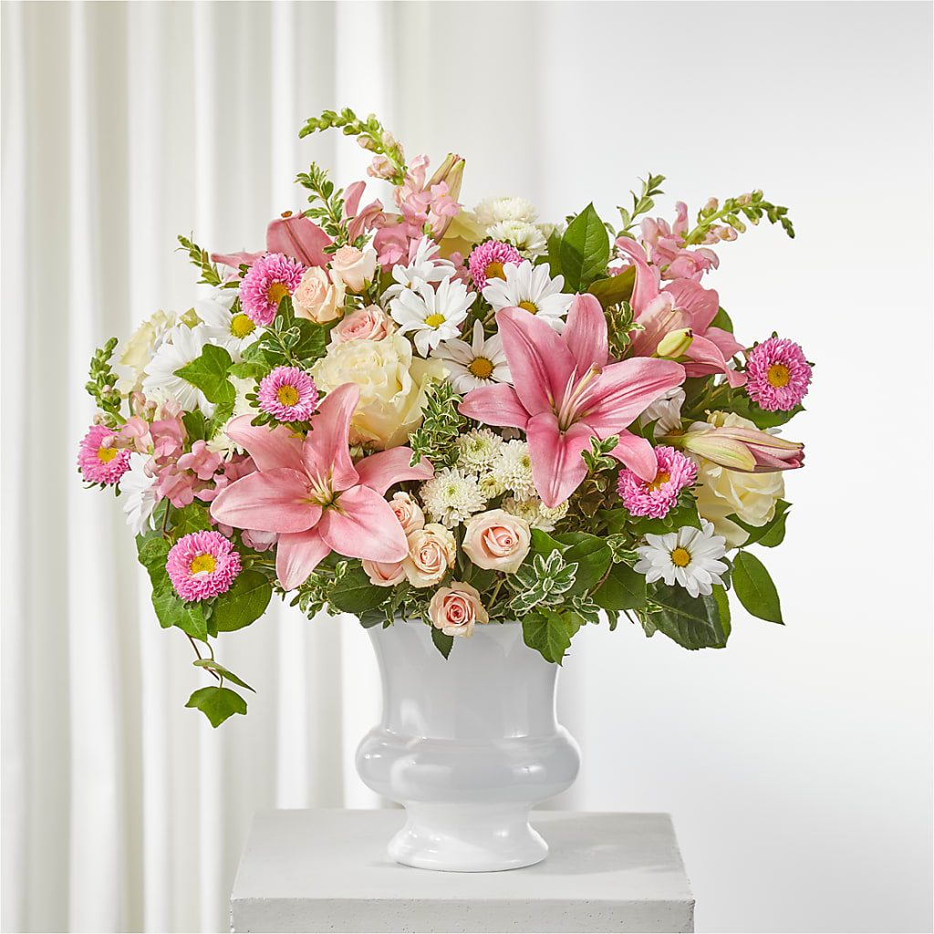 Empathetic Blooms Urn Arrangement – Coatesville Flower Shop, Coatesville PA