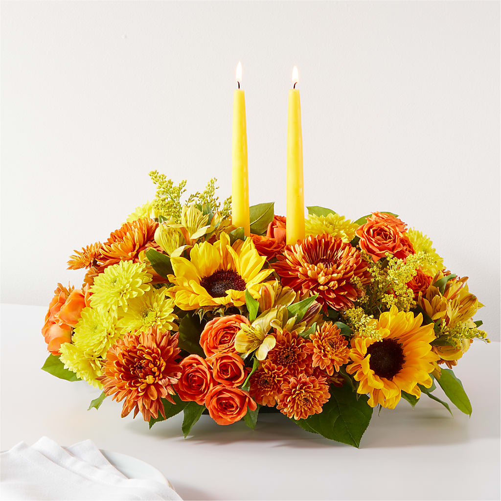 Autumn Harmony Centerpiece – Coatesville Flower Shop, Coatesville PA