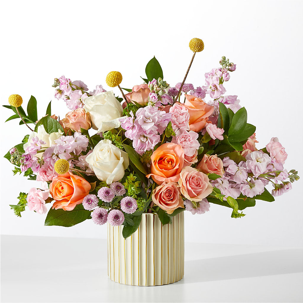 French Market Bouquet with Ivory Vase – Coatesville Flower Shop, Coatesville PA