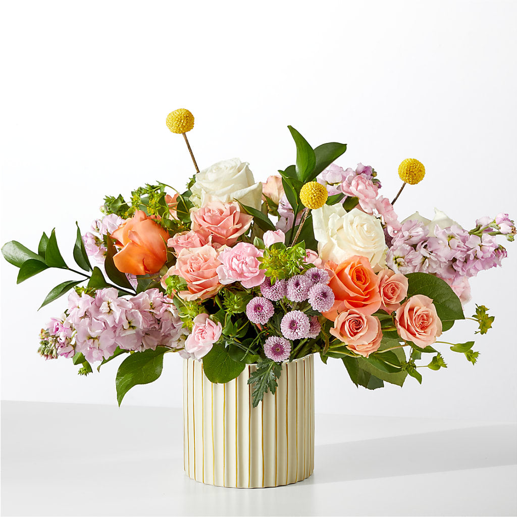 French Market Bouquet with Ivory Vase – Coatesville Flower Shop, Coatesville PA