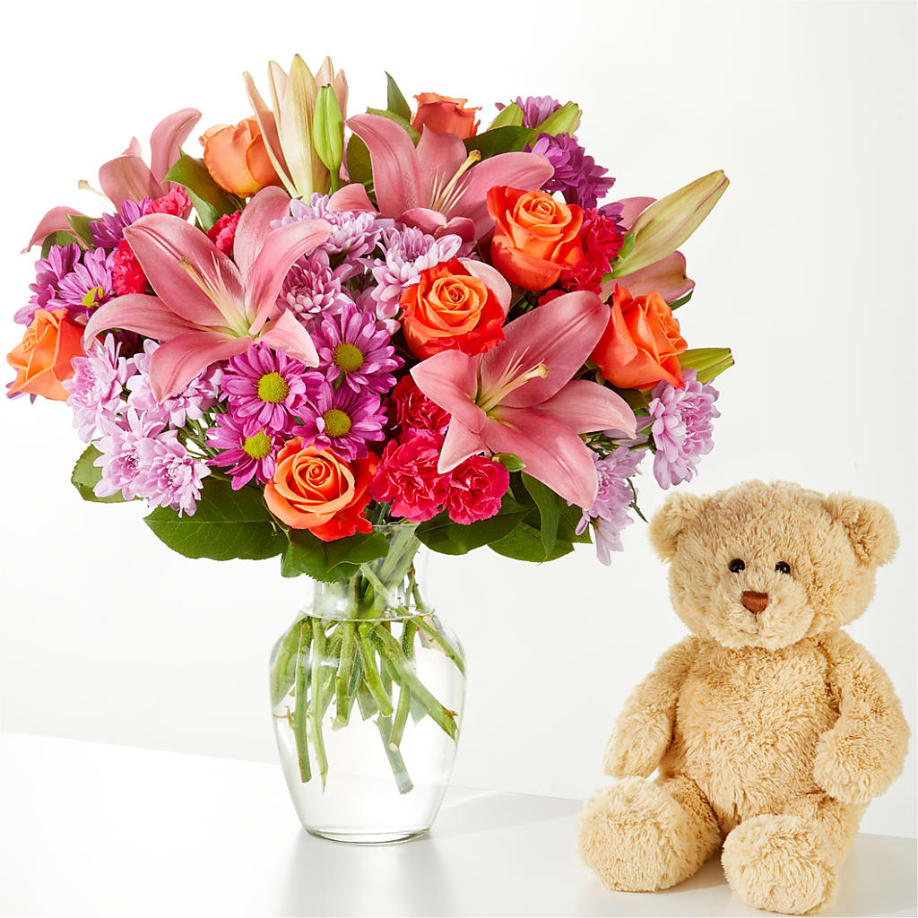 One and Only Bouquet and Bear Bundle –  Coatesville Flower Shop, Coatesville PA