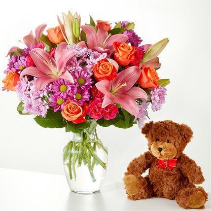 One and Only Bouquet and Bear Bundle –  Coatesville Flower Shop, Coatesville PA