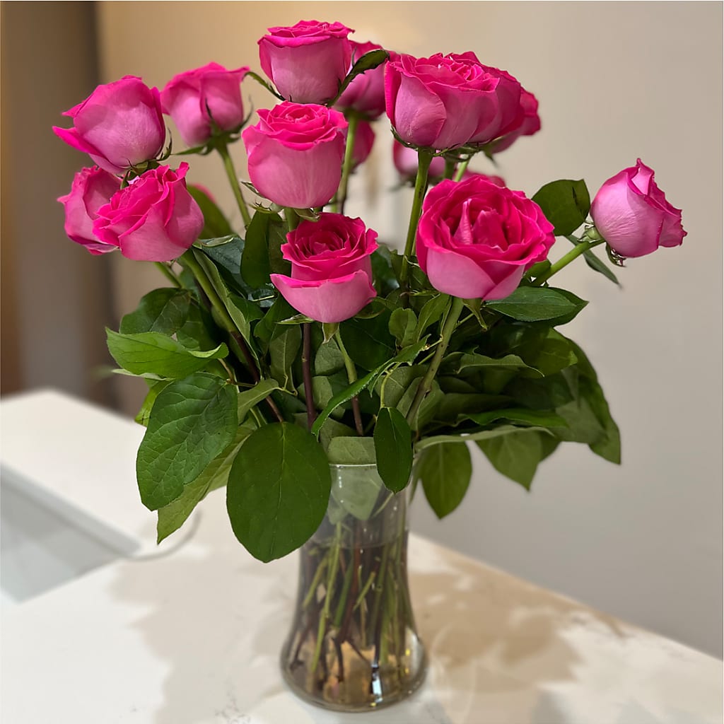 Long Stem Pink Rose Bouquet –  Coatesville Flower Shop, Coatesville PA