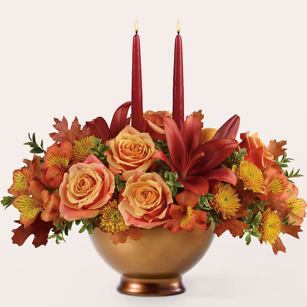 Harvest Table Centerpiece –  Coatesville Flower Shop, Coatesville PA
