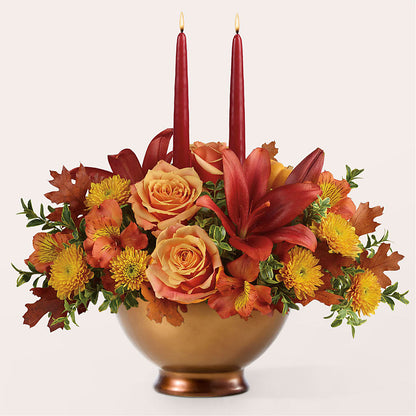 Harvest Table Centerpiece –  Coatesville Flower Shop, Coatesville PA