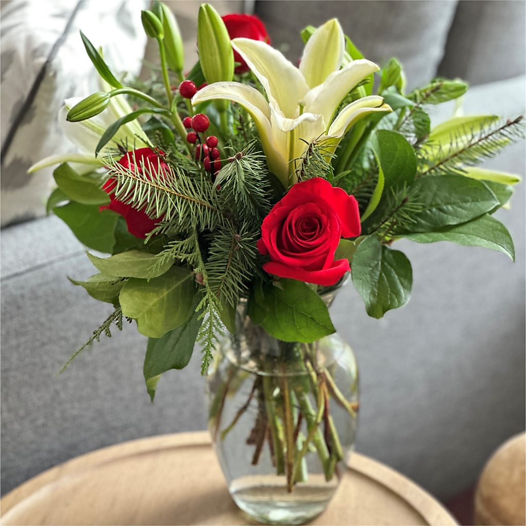 Sparkling Snowflakes Bouquet –  Coatesville Flower Shop, Coatesville PA