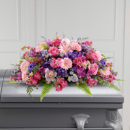 Glorious Garden Casket Spray –  Coatesville Flower Shop, Coatesville PA