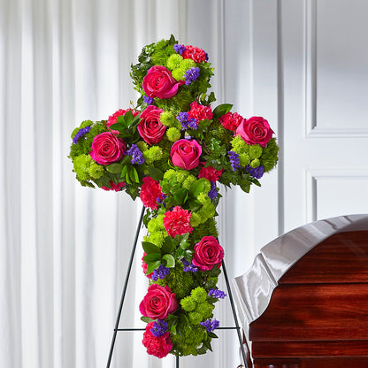 Tribute Rose Floral Cross –  Coatesville Flower Shop, Coatesville PA