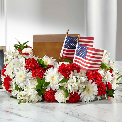Spirit of Patriotism Cremation Adornment –  Coatesville Flower Shop, Coatesville PA