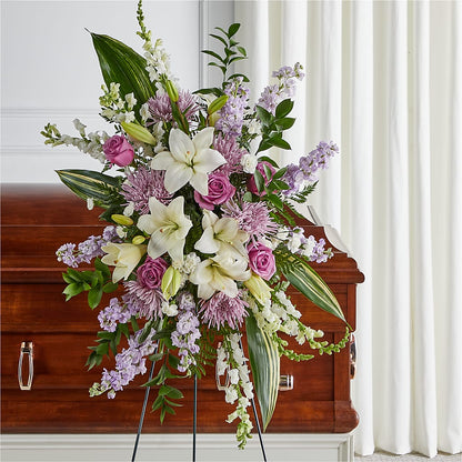 Grateful Hearts Standing Spray –  Coatesville Flower Shop, Coatesville PA