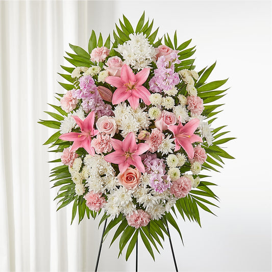 Offering Solace Standing Spray –  Coatesville Flower Shop, Coatesville PA