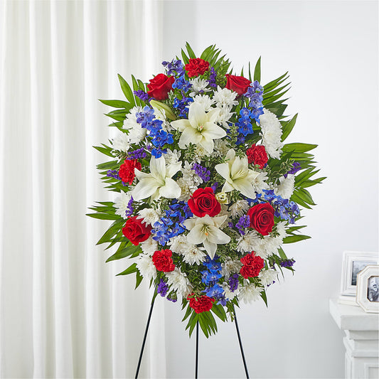 Cherished Service Standing Spray –  Coatesville Flower Shop, Coatesville PA