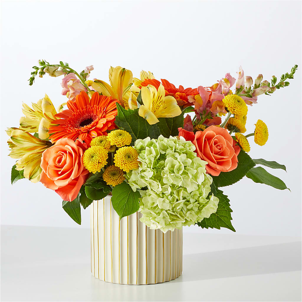 Autumn Sunshine Bouquet with Ivory Vase –  Coatesville Flower Shop, Coatesville PA