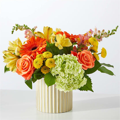 Autumn Sunshine Bouquet with Ivory Vase –  Coatesville Flower Shop, Coatesville PA