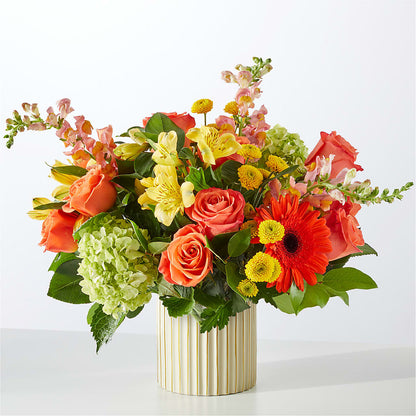 Autumn Sunshine Bouquet with Ivory Vase –  Coatesville Flower Shop, Coatesville PA
