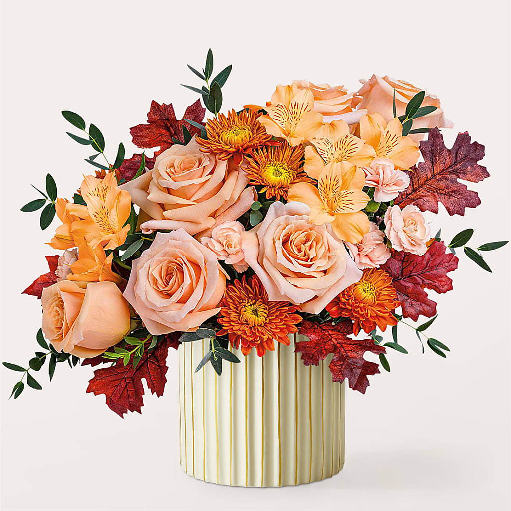 Spiced Latte Bouquet with Ivory Vase –  Coatesville Flower Shop, Coatesville PA