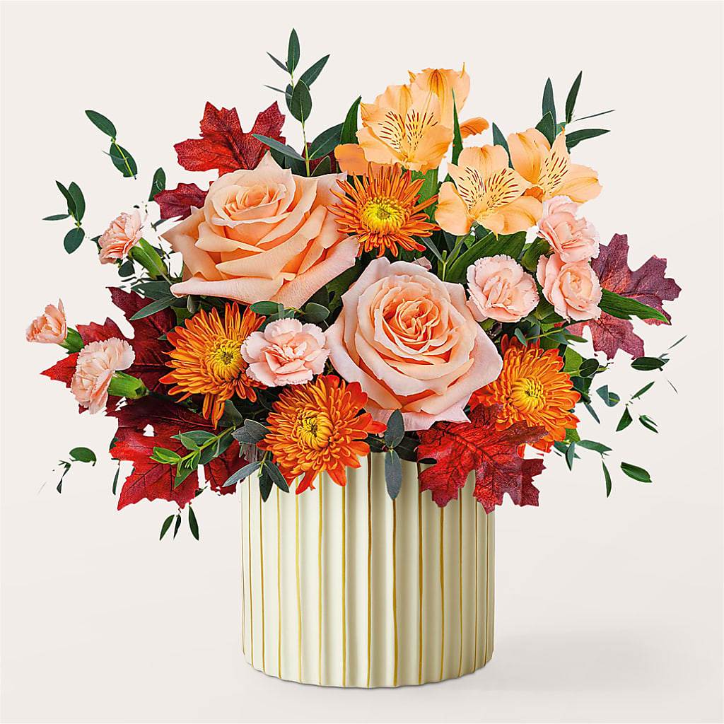 Spiced Latte Bouquet with Ivory Vase –  Coatesville Flower Shop, Coatesville PA