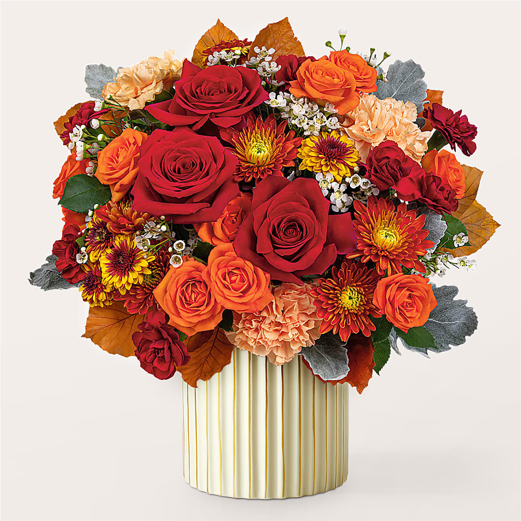 Merlot Bouquet with Ivory Vase –  Coatesville Flower Shop, Coatesville PA