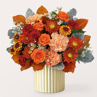 Merlot Bouquet with Ivory Vase –  Coatesville Flower Shop, Coatesville PA