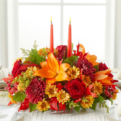 Autumn's Embrace Centerpiece –  Coatesville Flower Shop, Coatesville PA