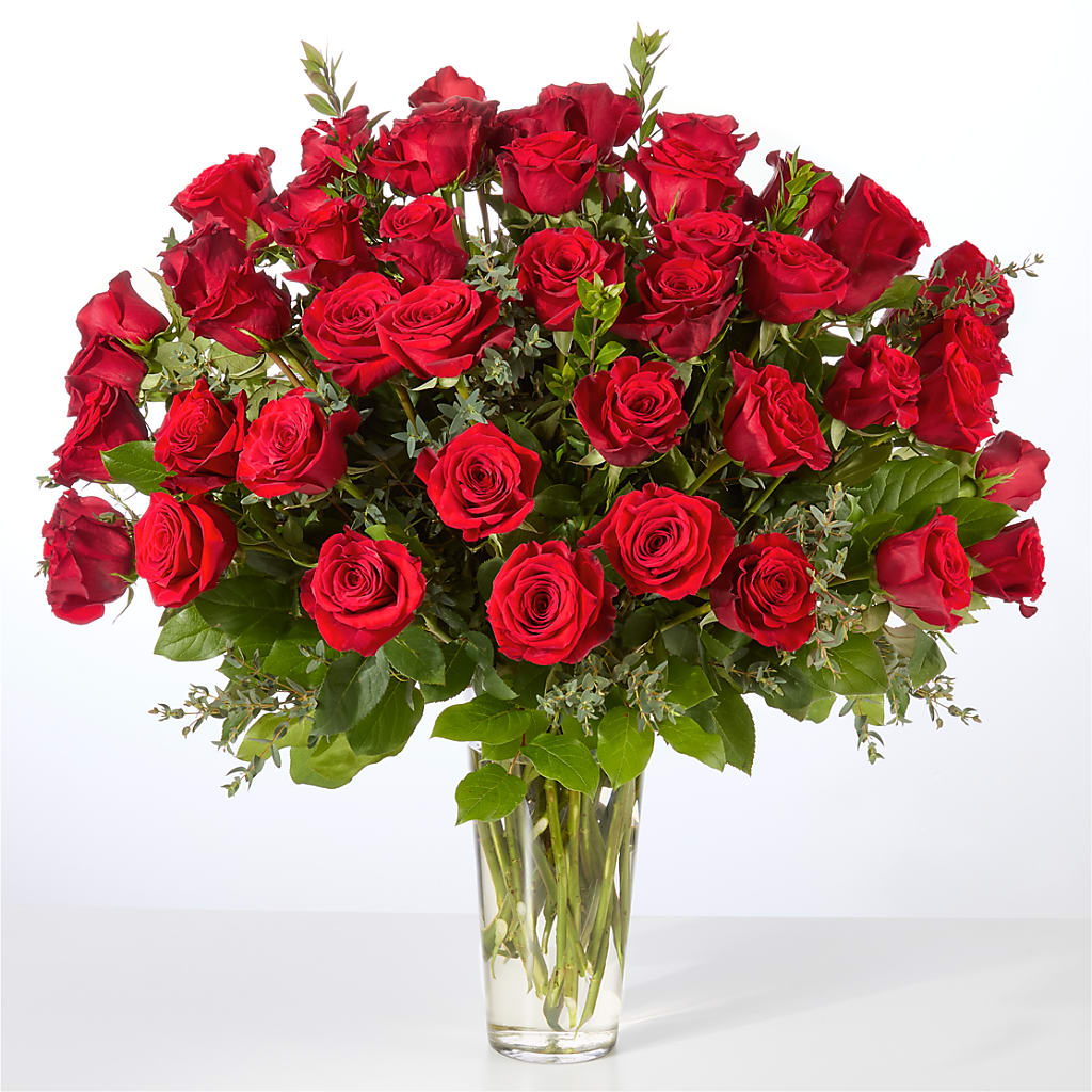 Forever Yours Fifty Stem Red Rose Bouquet –  Coatesville Flower Shop, Coatesville PA