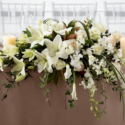 White Linen Arrangement –  Coatesville Flower Shop, Coatesville PA